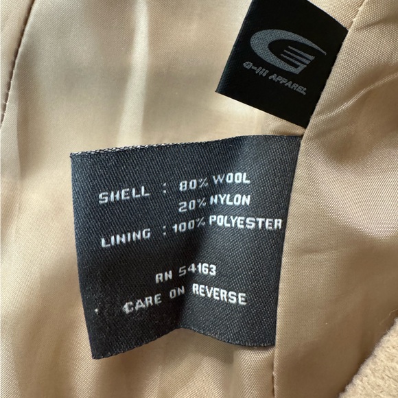 Kenneth Cole Women's Camel Pea Coat Size 6 - Picture 4 of 6